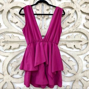 KAITLYN DEEP V NECK ROMPER
